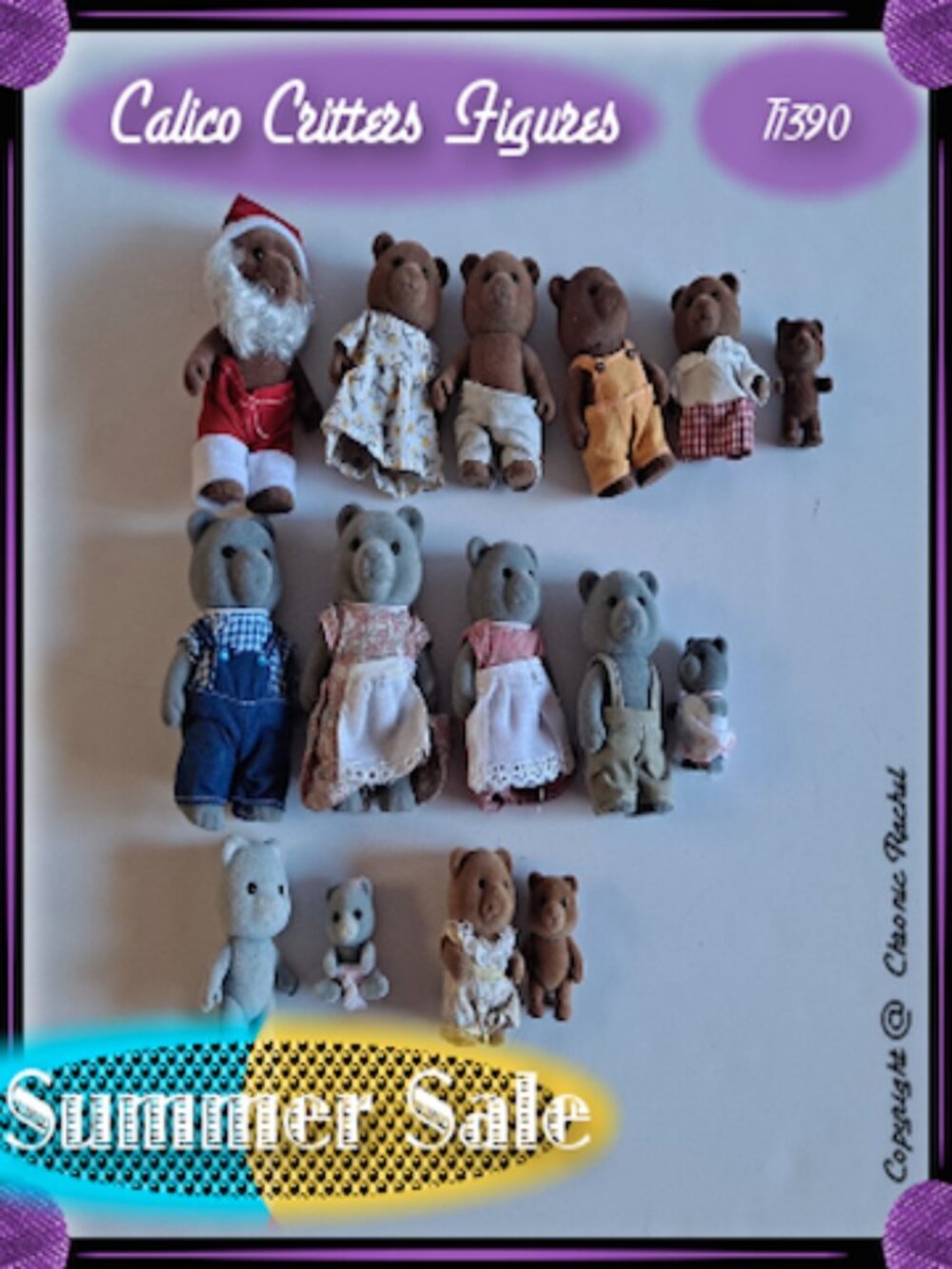 15-Pack Vintage Bear Figures